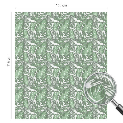 Fensterfolie mit Motiv Buntglas Grüne Harmonie