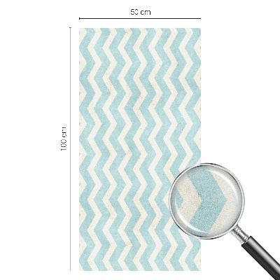 Fensterfolie Sichtschutz Blauer Zickzack