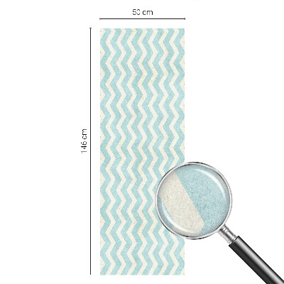 Fensterfolie Sichtschutz Blauer Zickzack