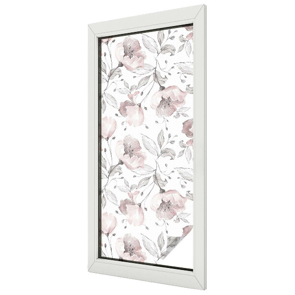 Fensterfolie mit Motiv Buntglas Rosenblätter