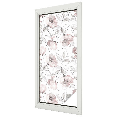 Fensterfolie mit Motiv Buntglas Rosenblätter