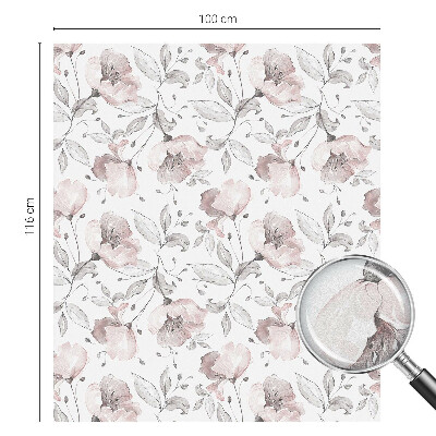 Fensterfolie mit Motiv Buntglas Rosenblätter