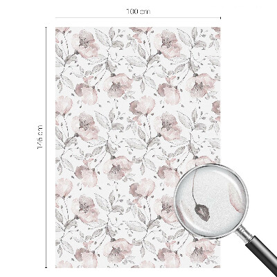 Fensterfolie mit Motiv Buntglas Rosenblätter