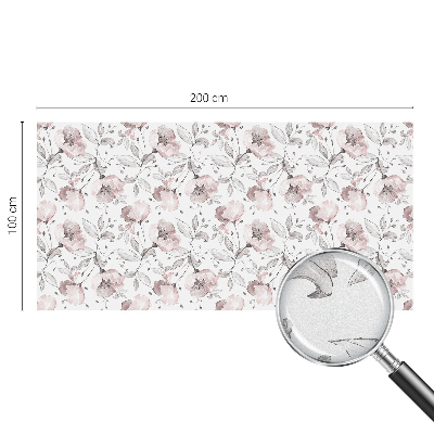 Fensterfolie mit Motiv Buntglas Rosenblätter