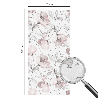 Fensterfolie mit Motiv Buntglas Rosenblätter