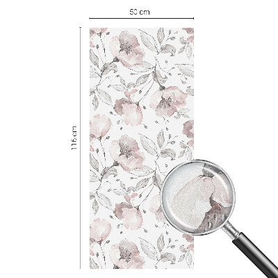 Fensterfolie mit Motiv Buntglas Rosenblätter