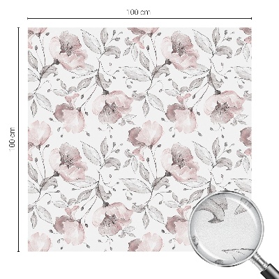 Fensterfolie mit Motiv Buntglas Rosenblätter