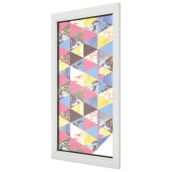 Sichtschutz Klebefolie für Fenster Bunte Dreiecke