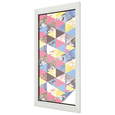 Sichtschutz Klebefolie für Fenster Bunte Dreiecke