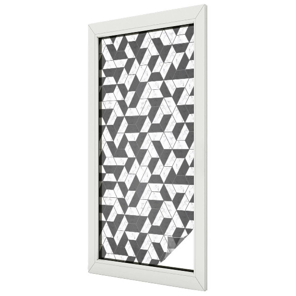 Milchglasfolie Fenster Buntglasoptik Geometrische Illusionen
