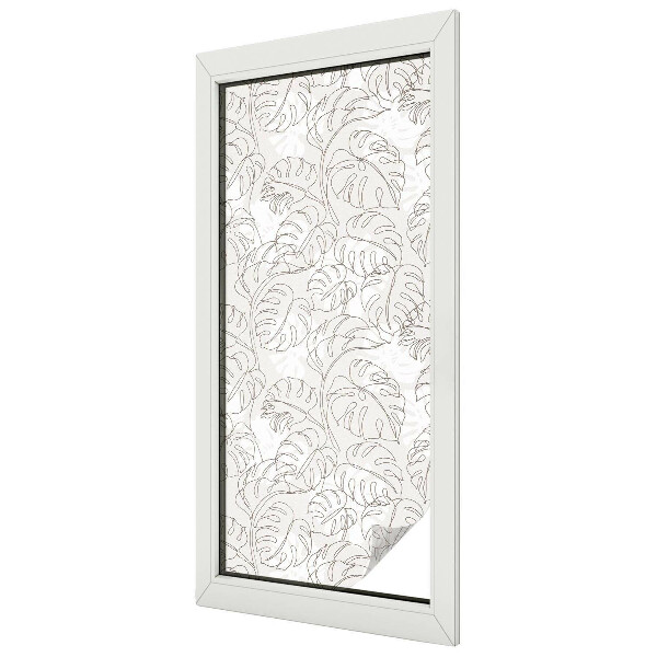 Fensterfolie mit Motiv Buntglas Pflanzenornament