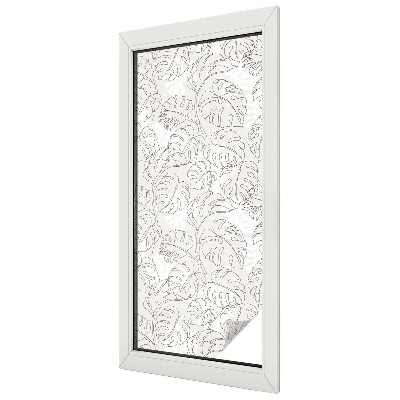 Fensterfolie mit Motiv Buntglas Pflanzenornament