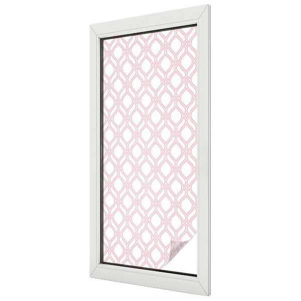 Fensterfolie mit Motiv Buntglas Rosa Linien