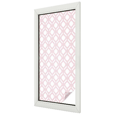 Fensterfolie mit Motiv Buntglas Rosa Linien