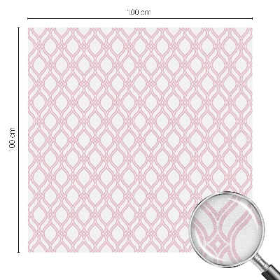 Fensterfolie mit Motiv Buntglas Rosa Linien