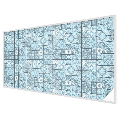 Fensterfolie mit Motiv Buntglas Blaue Fliesen