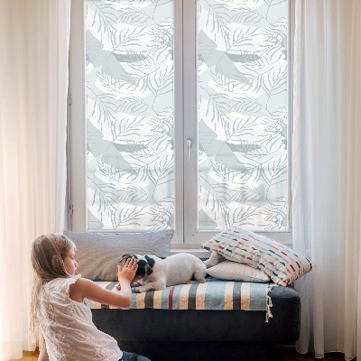 Milchglasfolie Fenster Buntglasoptik Zarte Blätter