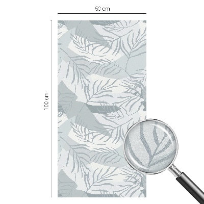 Milchglasfolie Fenster Buntglasoptik Zarte Blätter