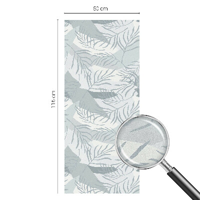 Milchglasfolie Fenster Buntglasoptik Zarte Blätter