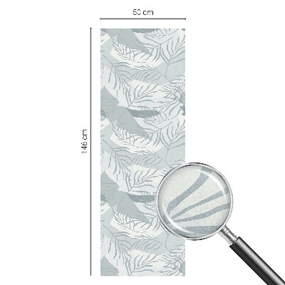 Milchglasfolie Fenster Buntglasoptik Zarte Blätter