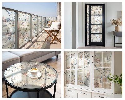 Sichtschutz Klebefolie für Fenster Blumen der Harmonie