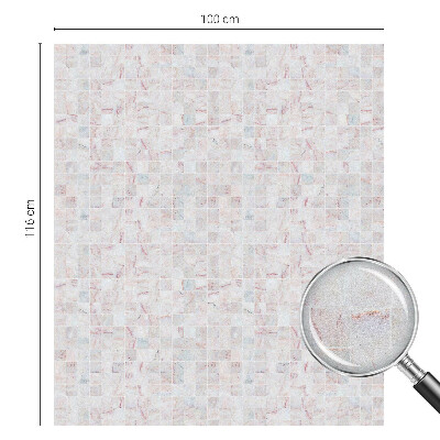 Fensterfolie mit Motiv Buntglas Steinmosaik