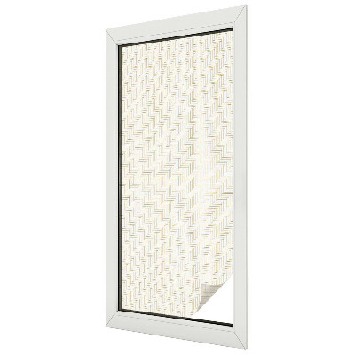 Milchglasfolie Fenster Buntglasoptik Eleganz im Fischgrätmuster