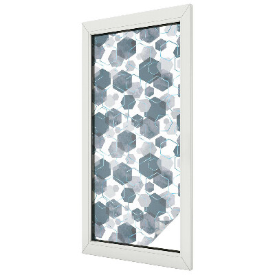 Fensterfolie mit Motiv Buntglas Geometrische Sechsecke
