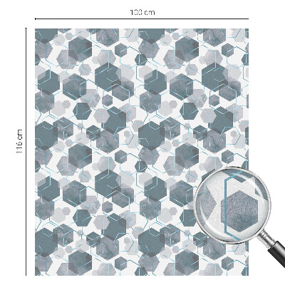 Fensterfolie mit Motiv Buntglas Geometrische Sechsecke