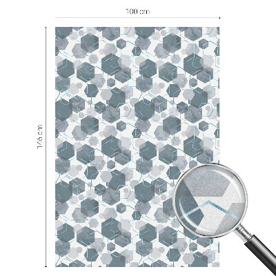 Fensterfolie mit Motiv Buntglas Geometrische Sechsecke