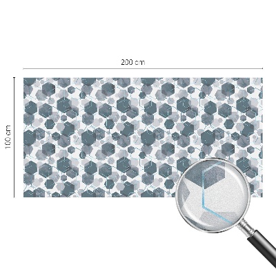 Fensterfolie mit Motiv Buntglas Geometrische Sechsecke