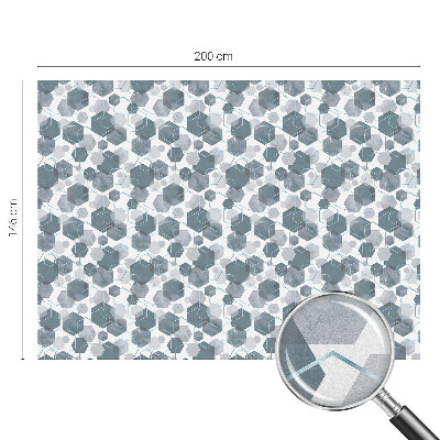 Fensterfolie mit Motiv Buntglas Geometrische Sechsecke