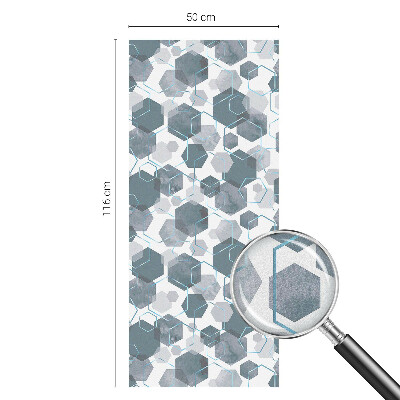 Fensterfolie mit Motiv Buntglas Geometrische Sechsecke
