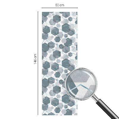 Fensterfolie mit Motiv Buntglas Geometrische Sechsecke