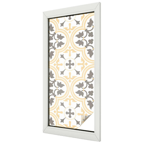 Milchglasfolie Fenster Buntglasoptik Pflanzenmuster