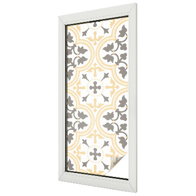 Milchglasfolie Fenster Buntglasoptik Pflanzenmuster