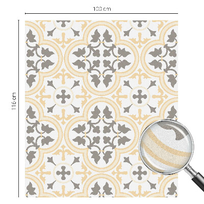 Milchglasfolie Fenster Buntglasoptik Pflanzenmuster