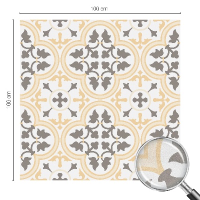 Milchglasfolie Fenster Buntglasoptik Pflanzenmuster