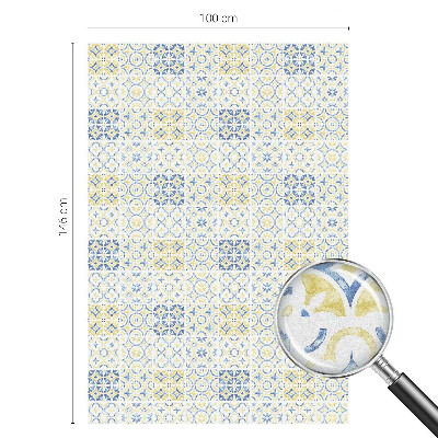 Milchglasfolie Fenster Buntglasoptik Klassische Fliesen