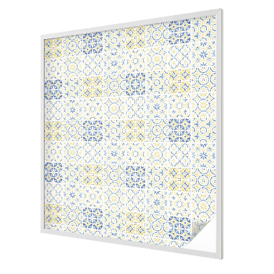 Milchglasfolie Fenster Buntglasoptik Klassische Fliesen