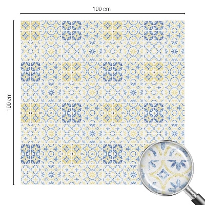 Milchglasfolie Fenster Buntglasoptik Klassische Fliesen