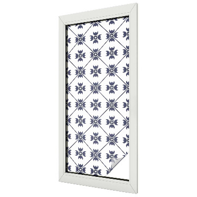 Milchglasfolie Fenster Buntglasoptik Pflanzenmotiv