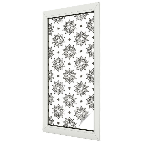 Milchglasfolie Fenster Buntglasoptik Klassische Rosetten