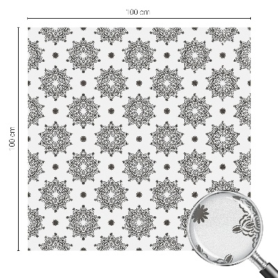 Milchglasfolie Fenster Buntglasoptik Klassische Rosetten