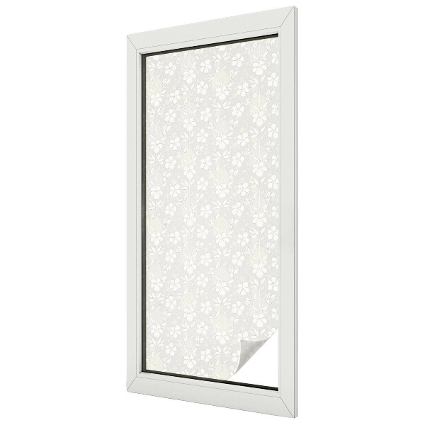 Fensterfolie mit Motiv Buntglas Zarte Blüten