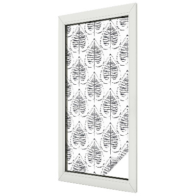 Fensterfolie mit Motiv Buntglas Laubige Eleganz