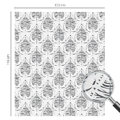 Fensterfolie mit Motiv Buntglas Laubige Eleganz