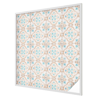 Fensterfolie mit Motiv Buntglas Rustikale Fliesen