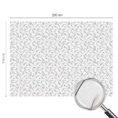 Fensterfolie mit Motiv Buntglas Pflanzenblätter