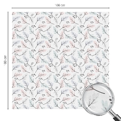 Fensterfolie mit Motiv Buntglas Pflanzenblätter